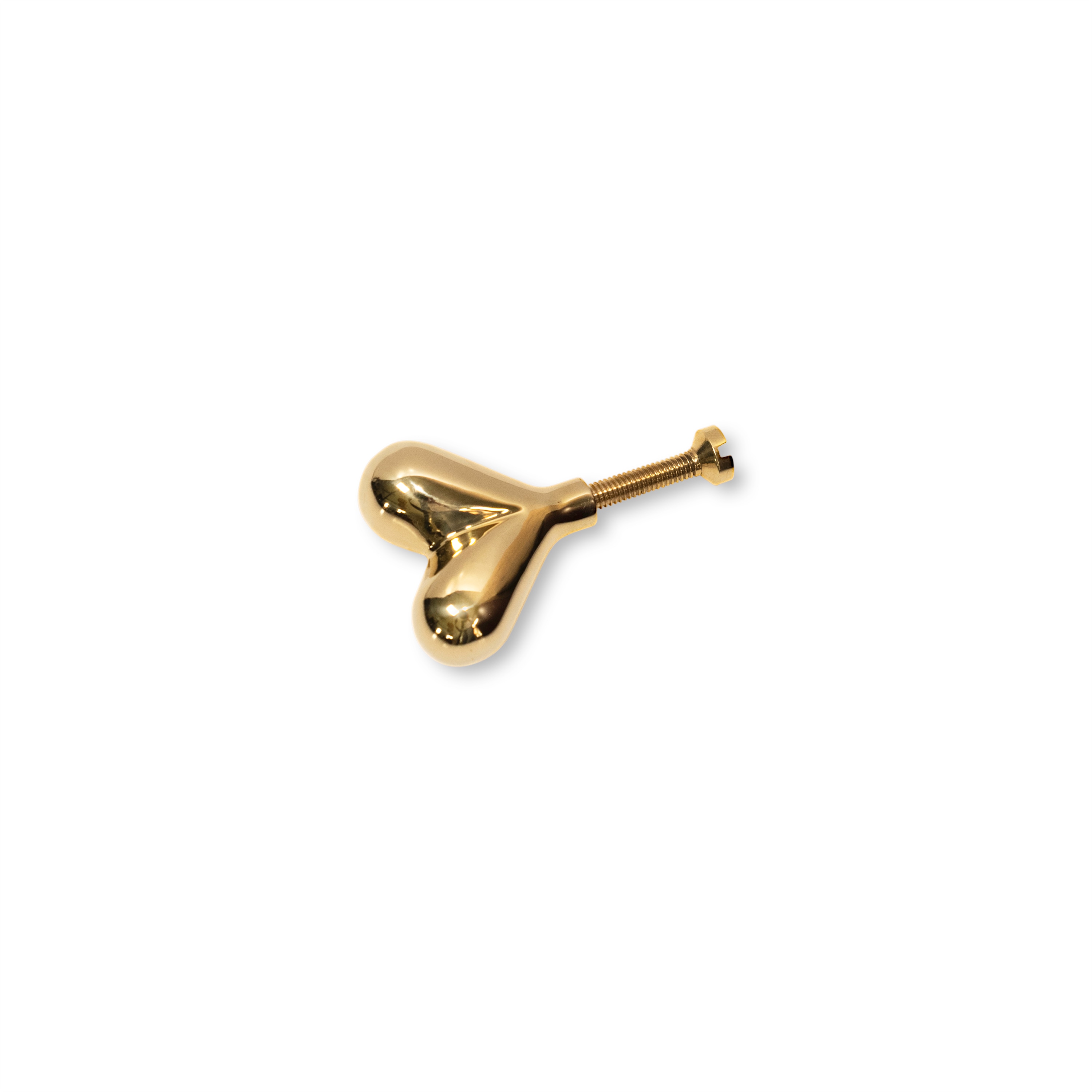 Hjerta Knobs Brass 4 pcs