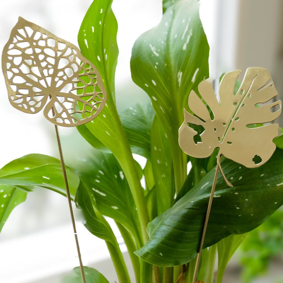 Brass Leaves Water 2 pcs