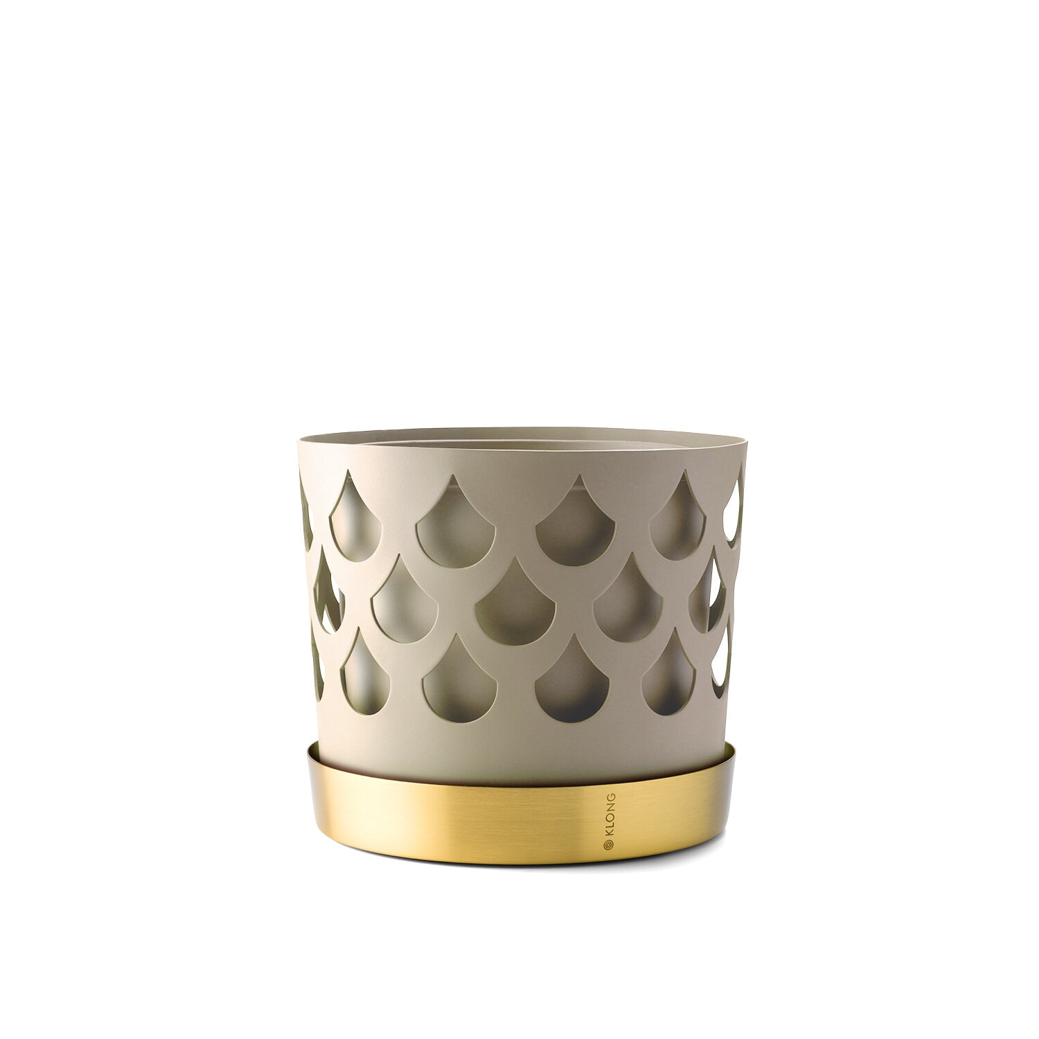 Trio Drop Beige Flower Pot