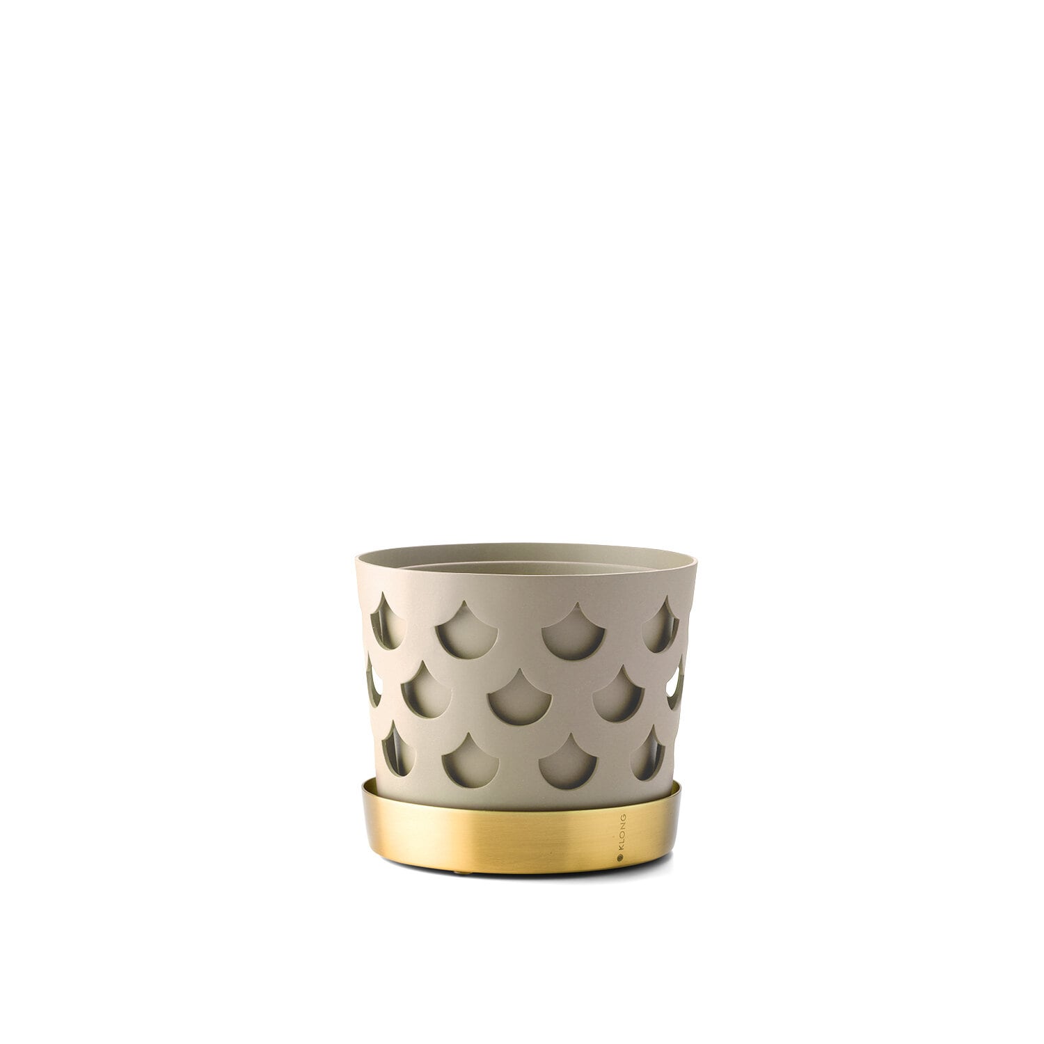 Trio Drop Beige Flower Pot