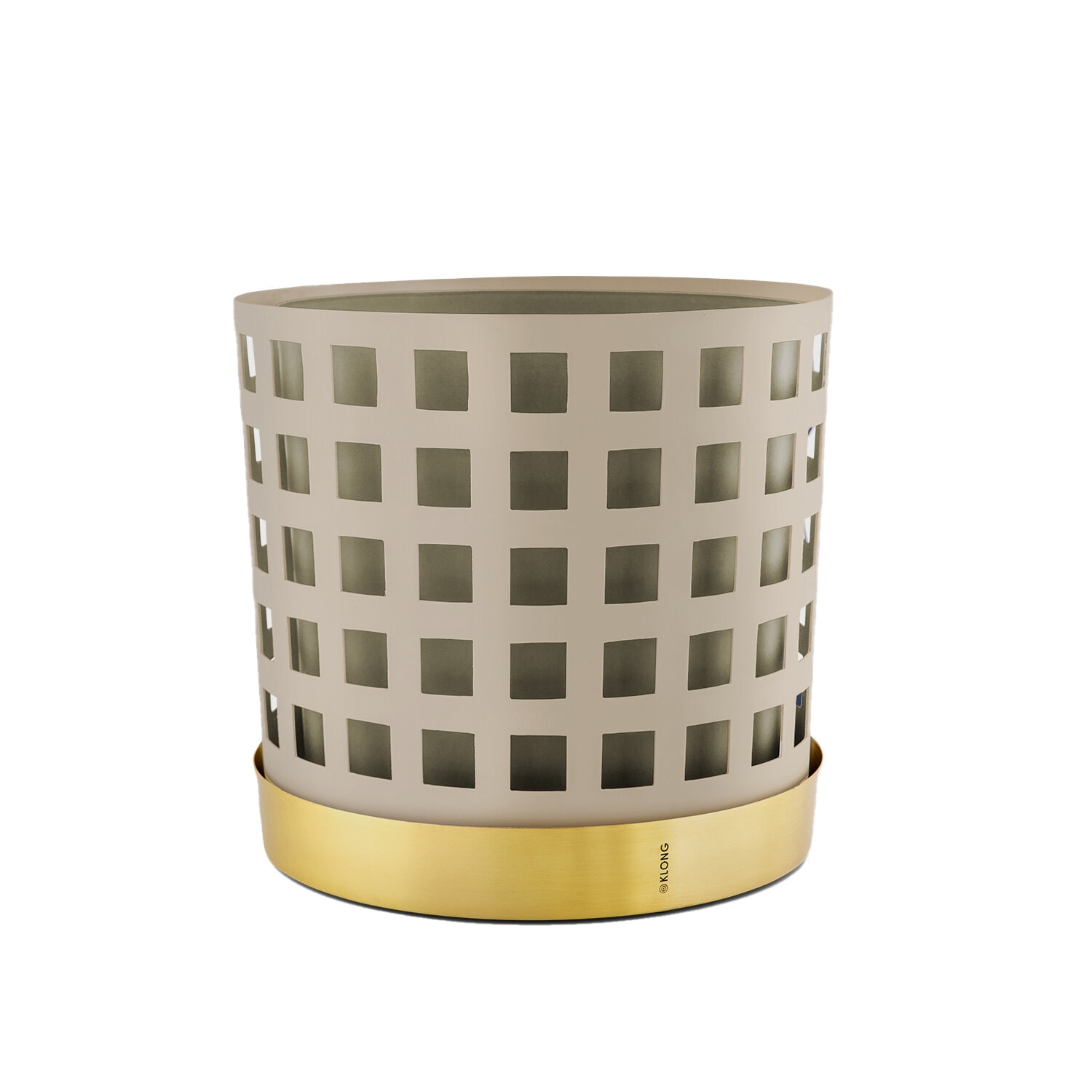 Trio Square Beige Flower Pot