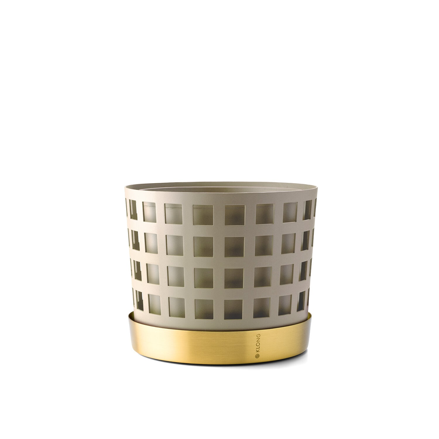 Trio Square Beige Flower Pot