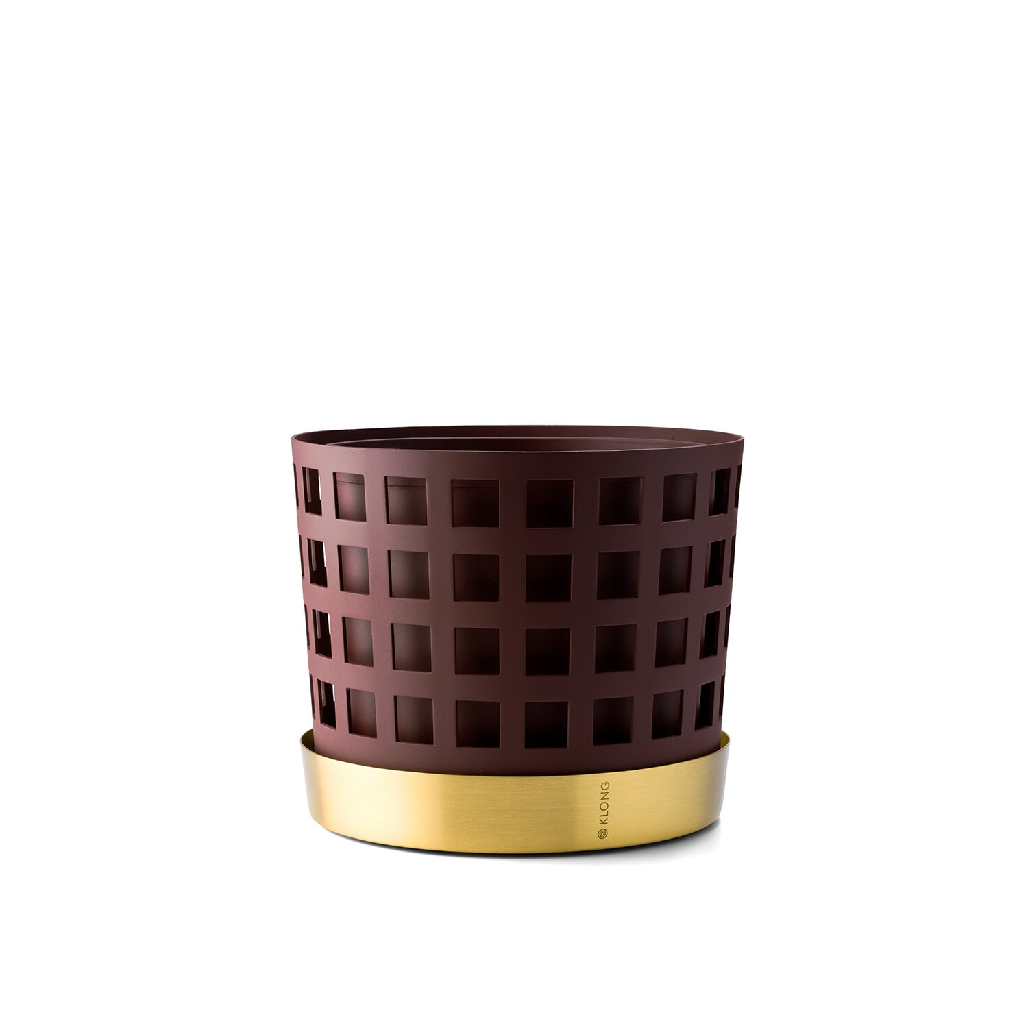 Trio Square Dark Red Flower Pot
