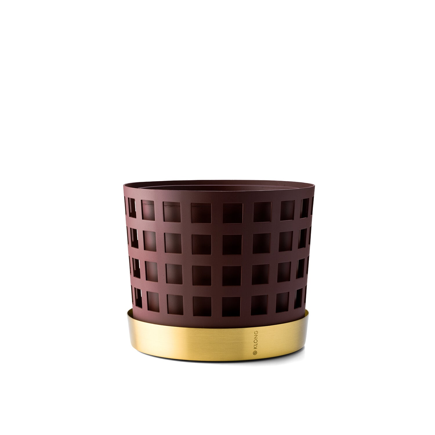 Trio Square Dark Red Flower Pot