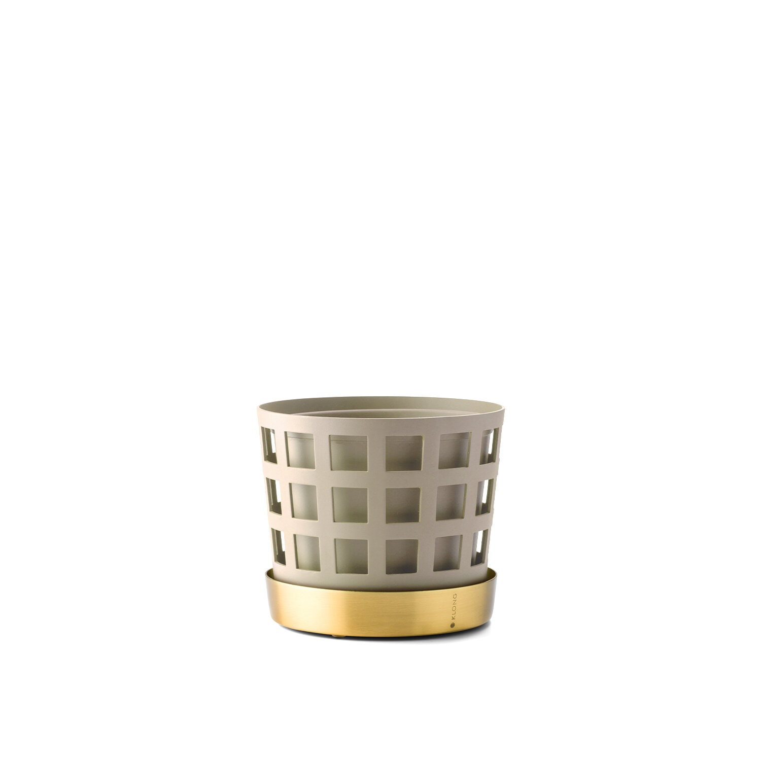 Trio Square Beige Flower Pot