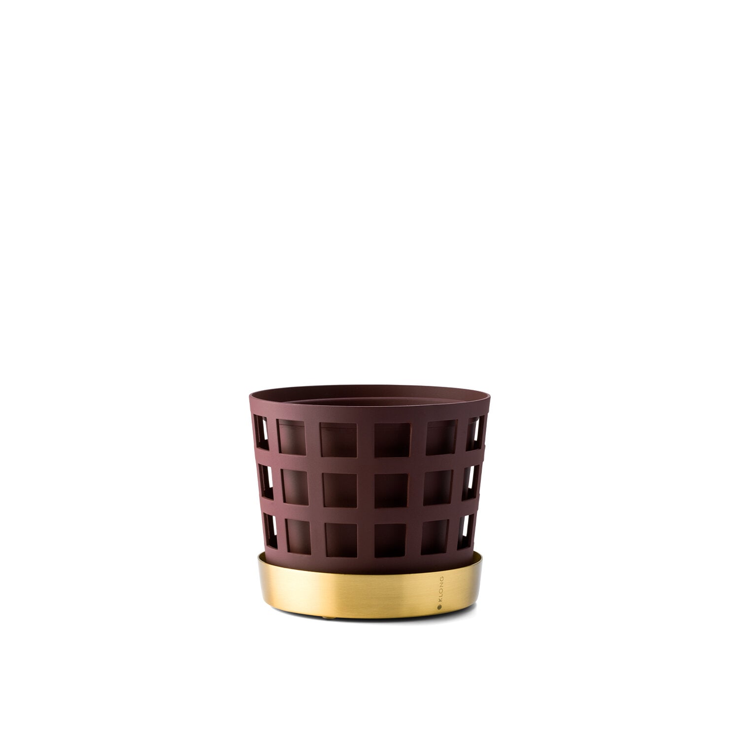 Trio Square Dark Red Flower Pot