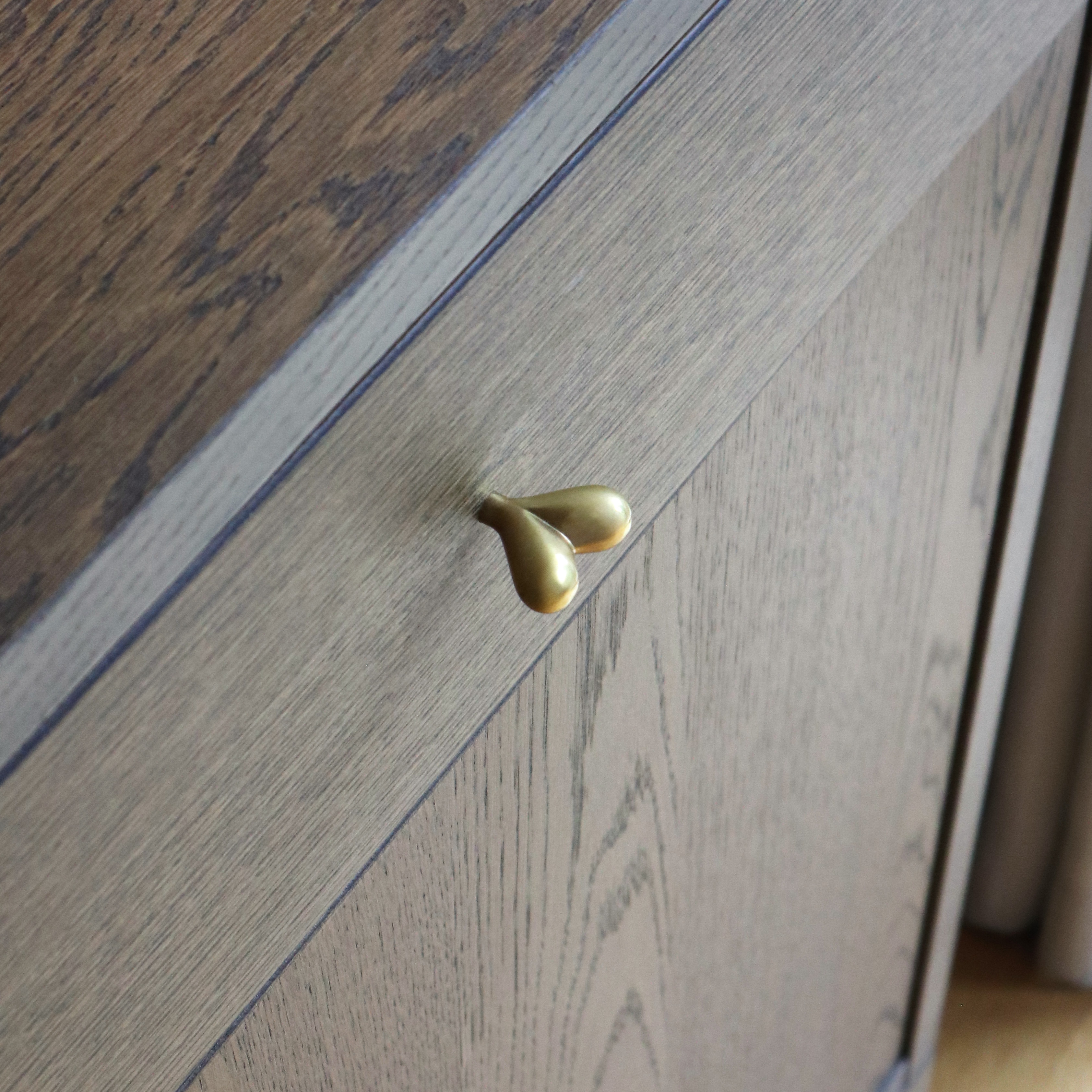 Hjerta Knobs Brass 4 pcs